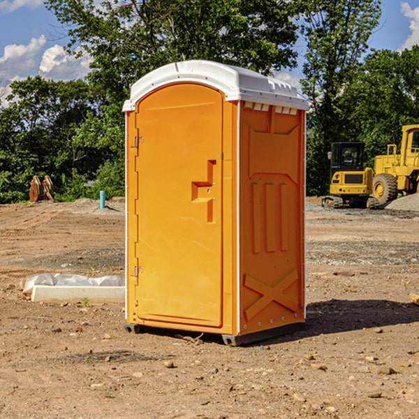 how often are the portable restrooms cleaned and serviced during a rental period in Jewell Kansas